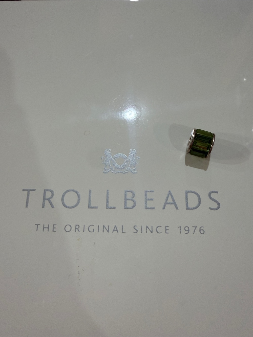 Chamilia Prismatic Green Murano Glass Bead